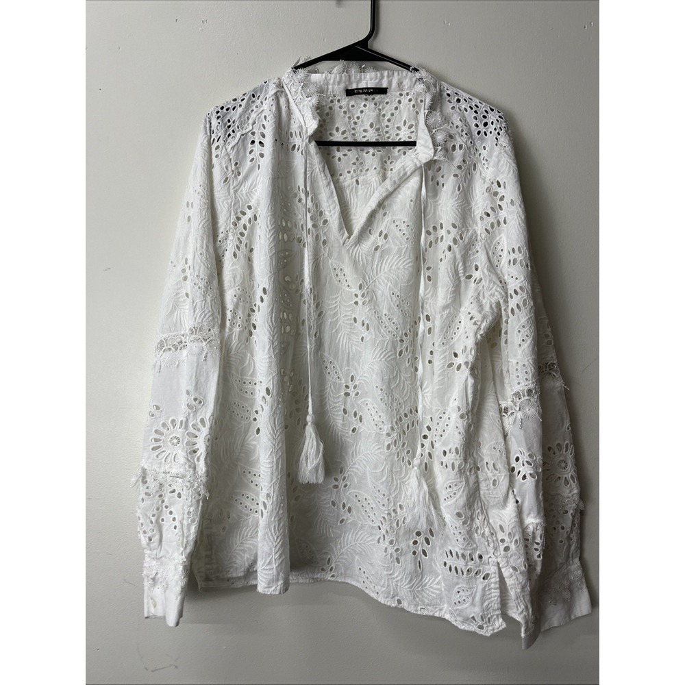 Kobi Halperin Winston Eyelet Blouse, Feminine, Girly, Cottage, Women Sz M/lg